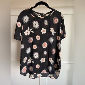 LOFT floral hi-low top